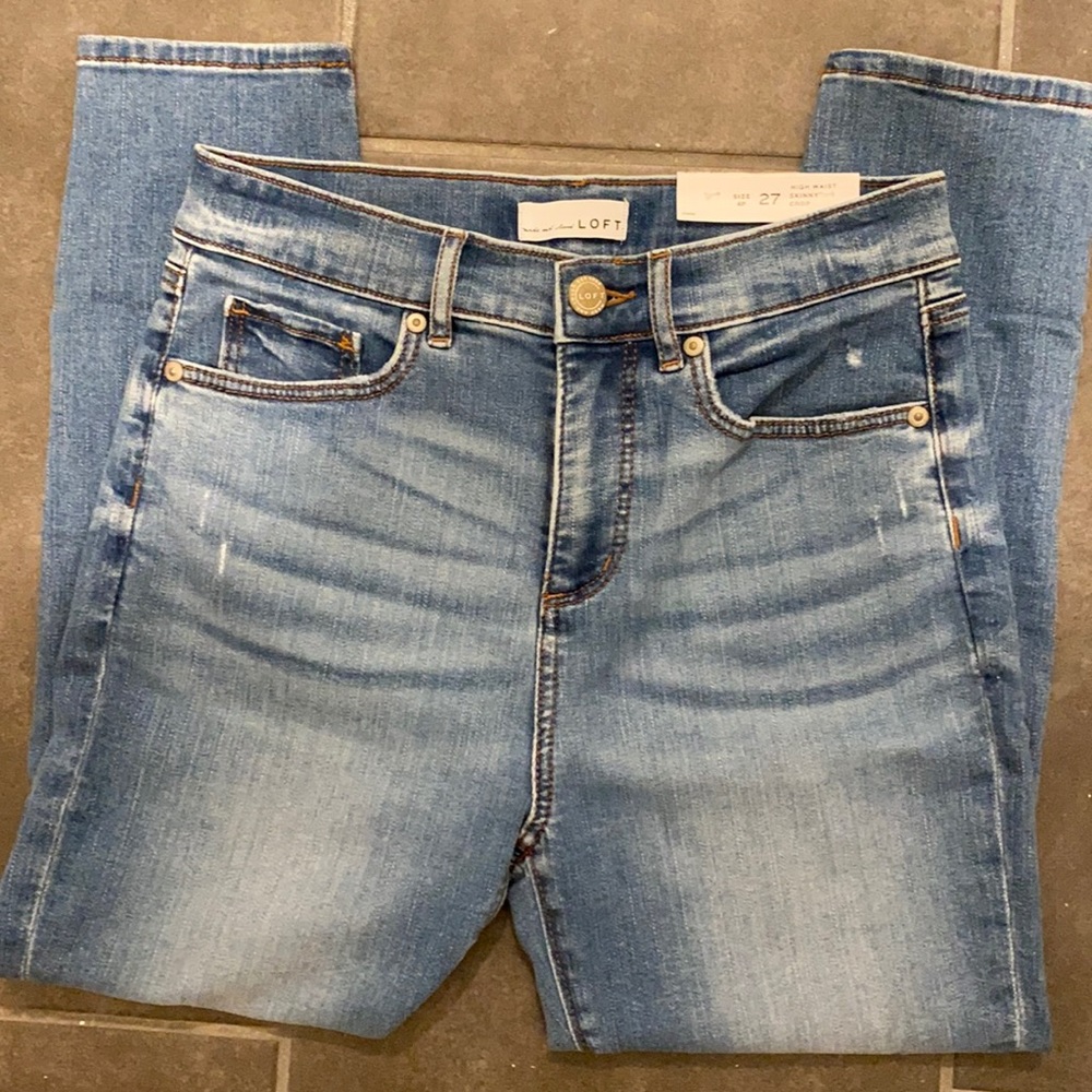 NEW! Loft High Waist Skinny Crop